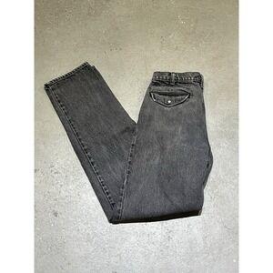 Vintage 1980s Levi's Black High Waisted One Pocket Tapered Jeans Size 31